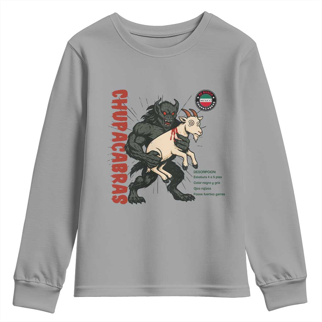 Chupacabra Youth Sweatshirt Vintage Horror Cryptid Gift - Wonder Print Shop