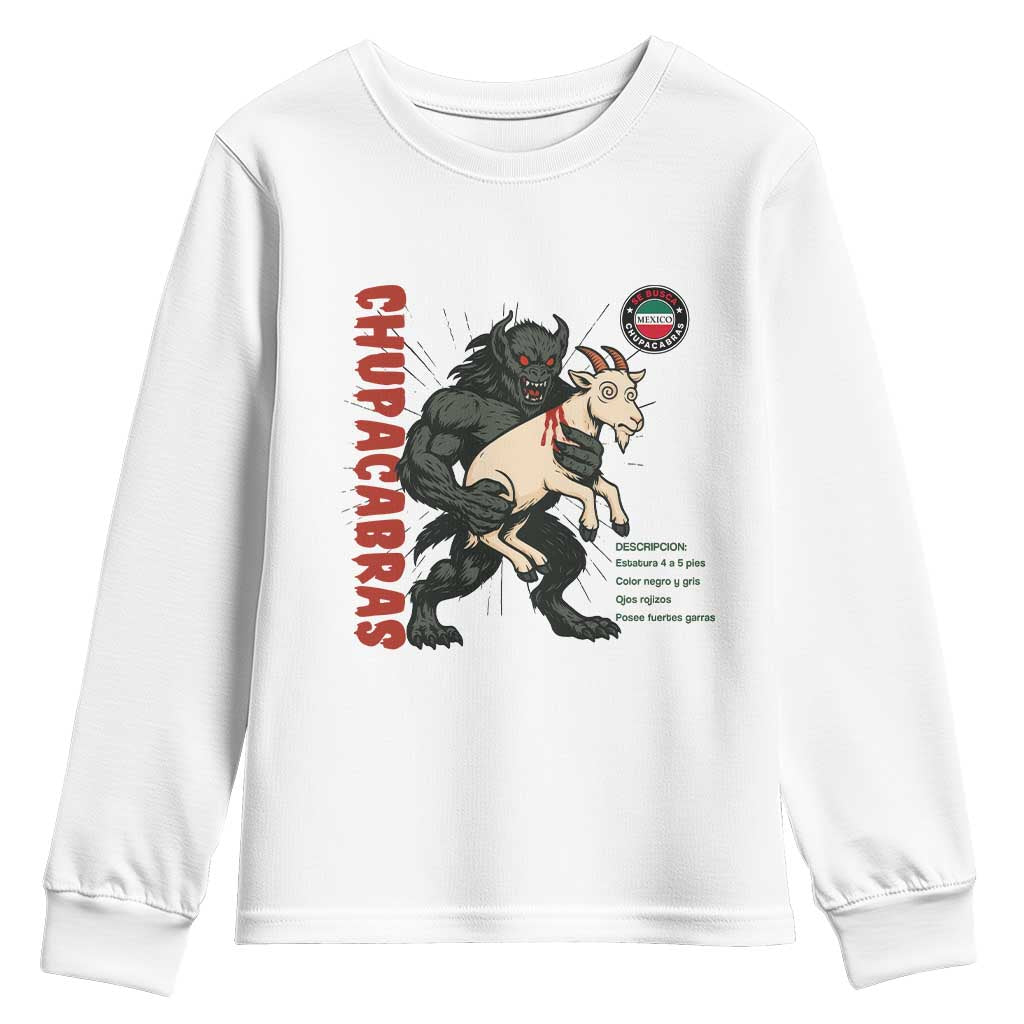 Chupacabra Youth Sweatshirt Vintage Horror Cryptid Gift - Wonder Print Shop