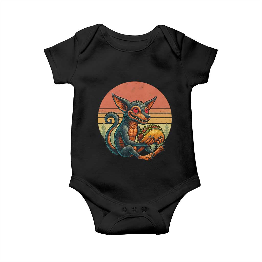 Funny Chupacabra Eat Tacos Cryptid Gift Baby Onesie - Wonder Print Shop