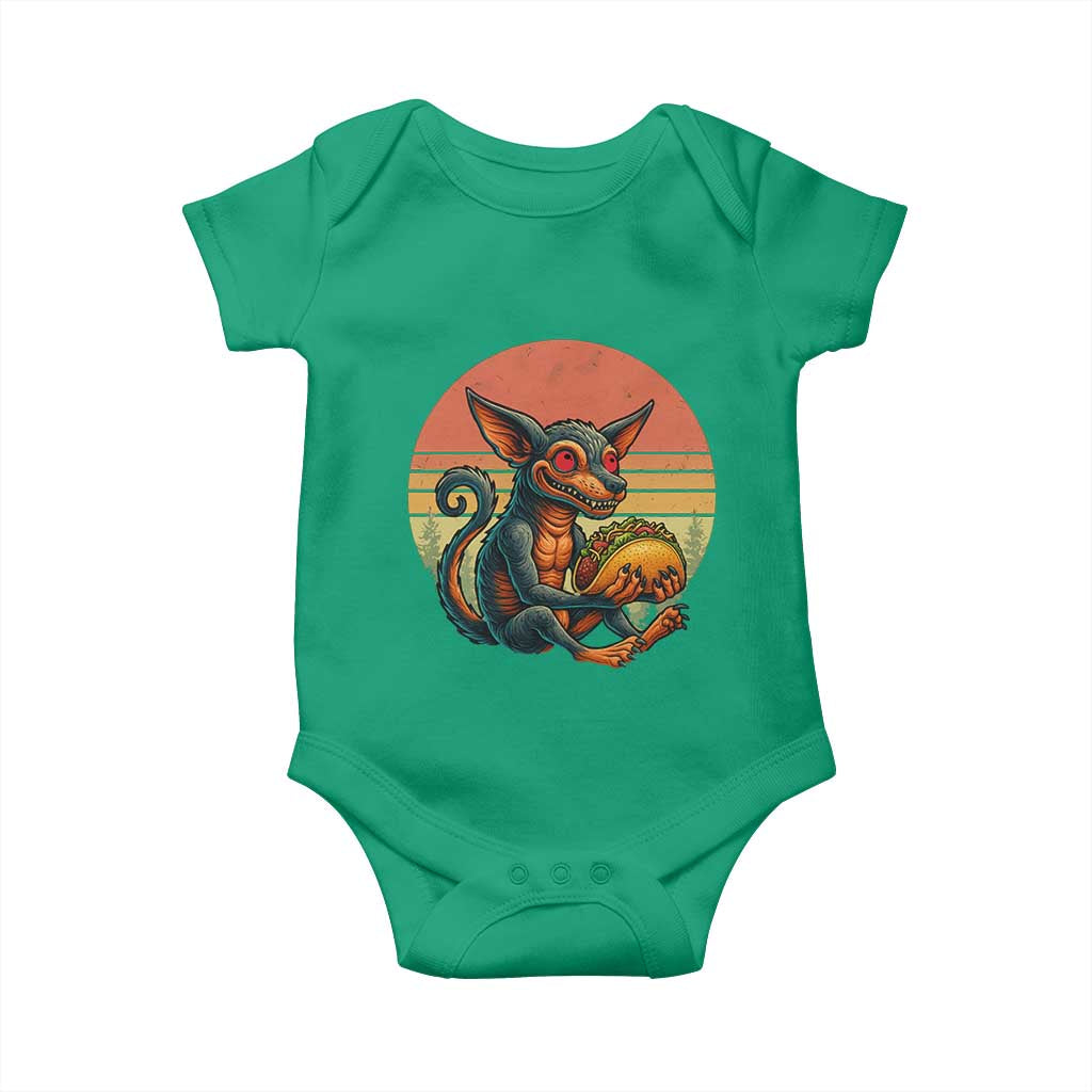 Funny Chupacabra Eat Tacos Cryptid Gift Baby Onesie - Wonder Print Shop