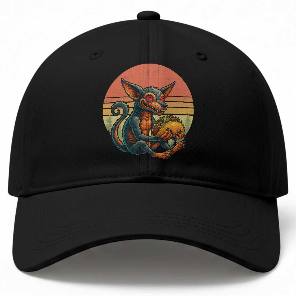 Funny Chupacabra Eat Tacos Cryptid Gift Baseball Cap
