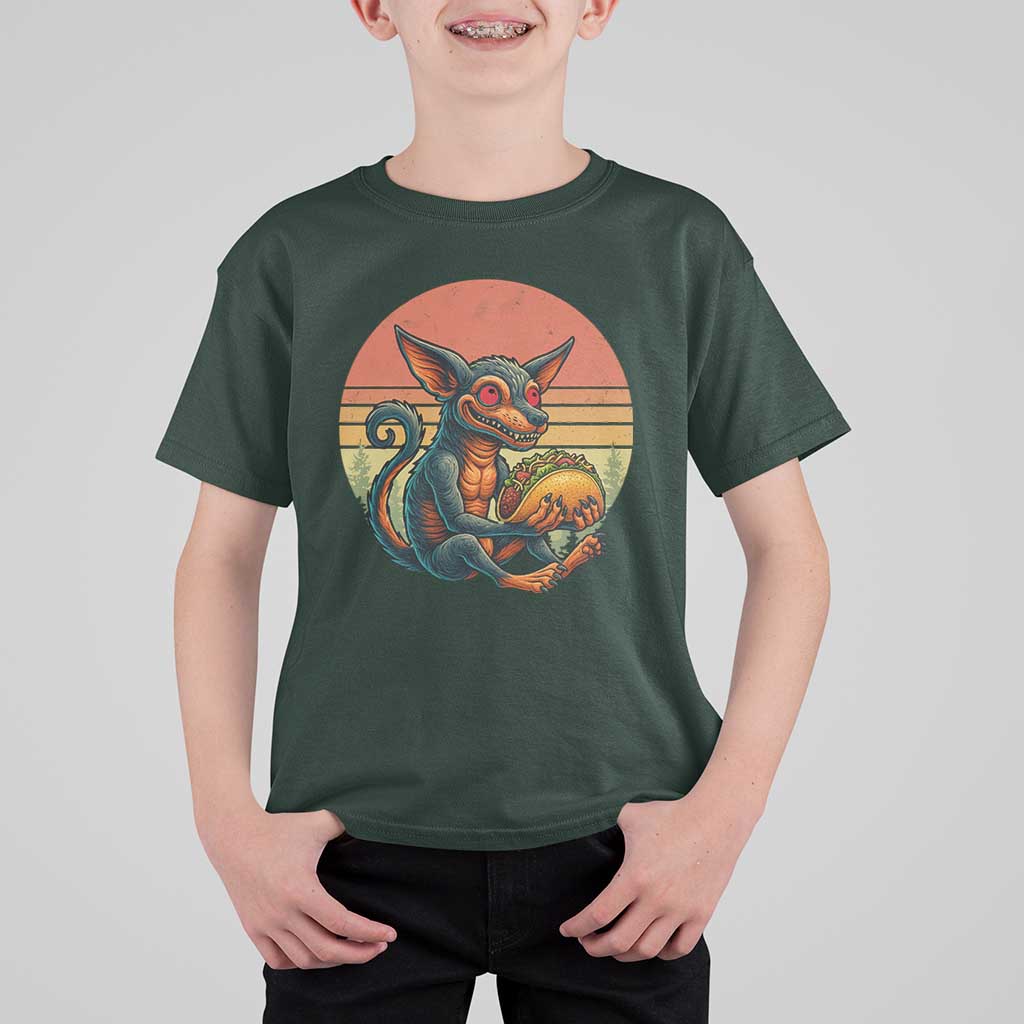 Funny Chupacabra Eat Tacos Cryptid Gift T Shirt For Kid - Wonder Print Shop
