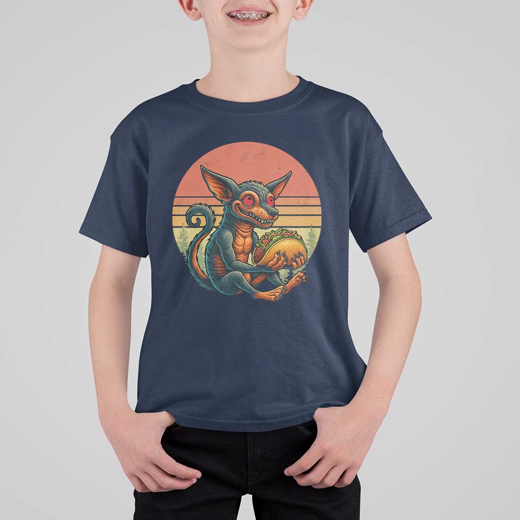 Funny Chupacabra Eat Tacos Cryptid Gift T Shirt For Kid - Wonder Print Shop