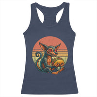 Funny Chupacabra Eat Tacos Cryptid Gift Racerback Tank Top - Wonder Print Shop