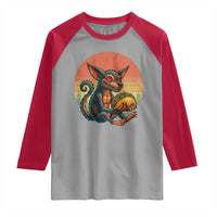 Funny Chupacabra Eat Tacos Cryptid Gift Raglan Shirt - Wonder Print Shop