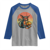 Funny Chupacabra Eat Tacos Cryptid Gift Raglan Shirt - Wonder Print Shop
