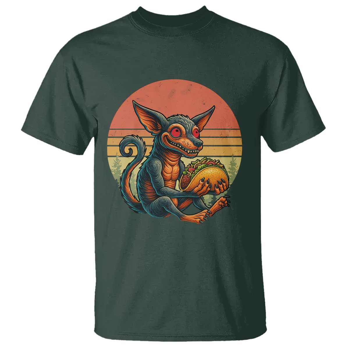 Funny Chupacabra Eat Tacos Cryptid Gift T Shirt - Wonder Print Shop