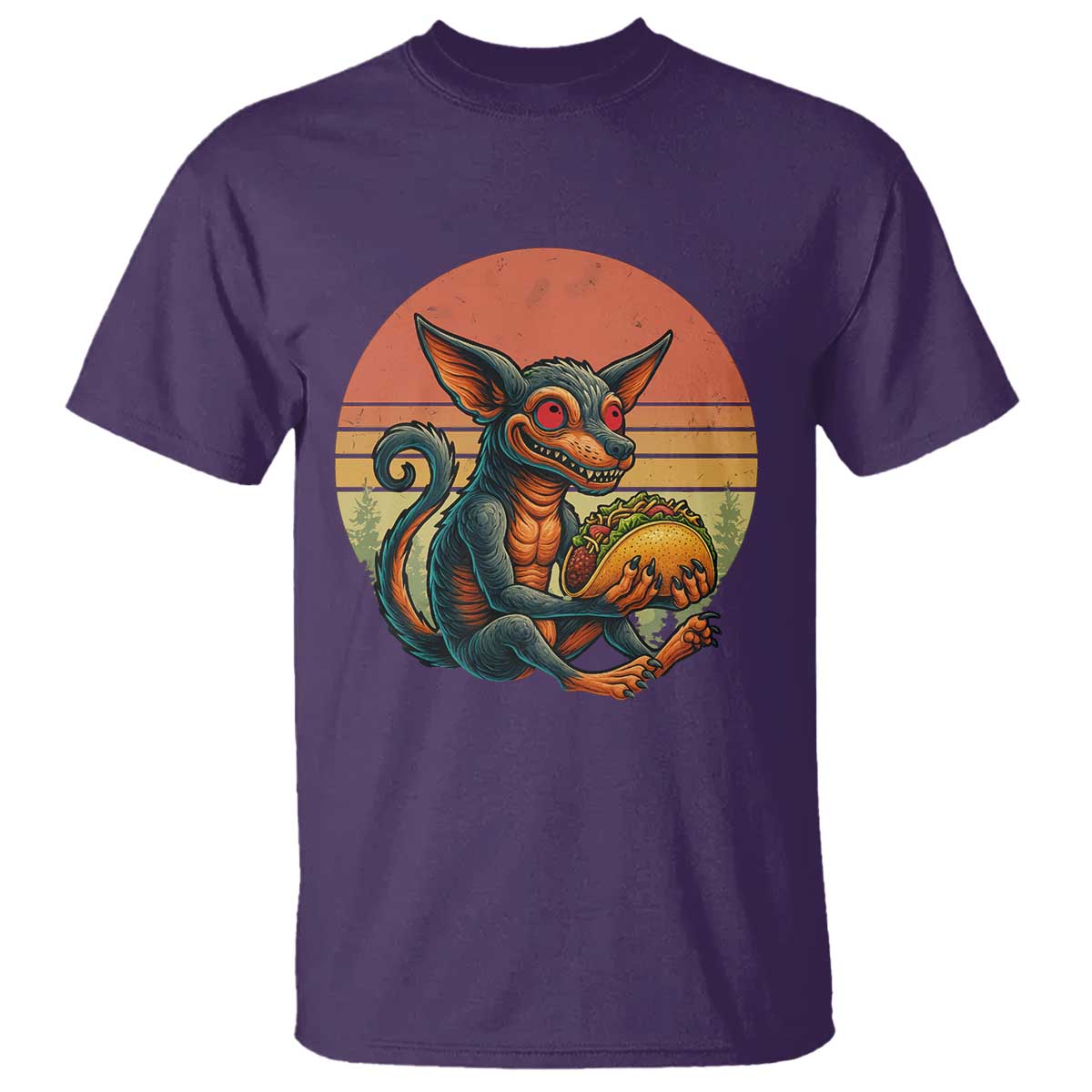Funny Chupacabra Eat Tacos Cryptid Gift T Shirt - Wonder Print Shop