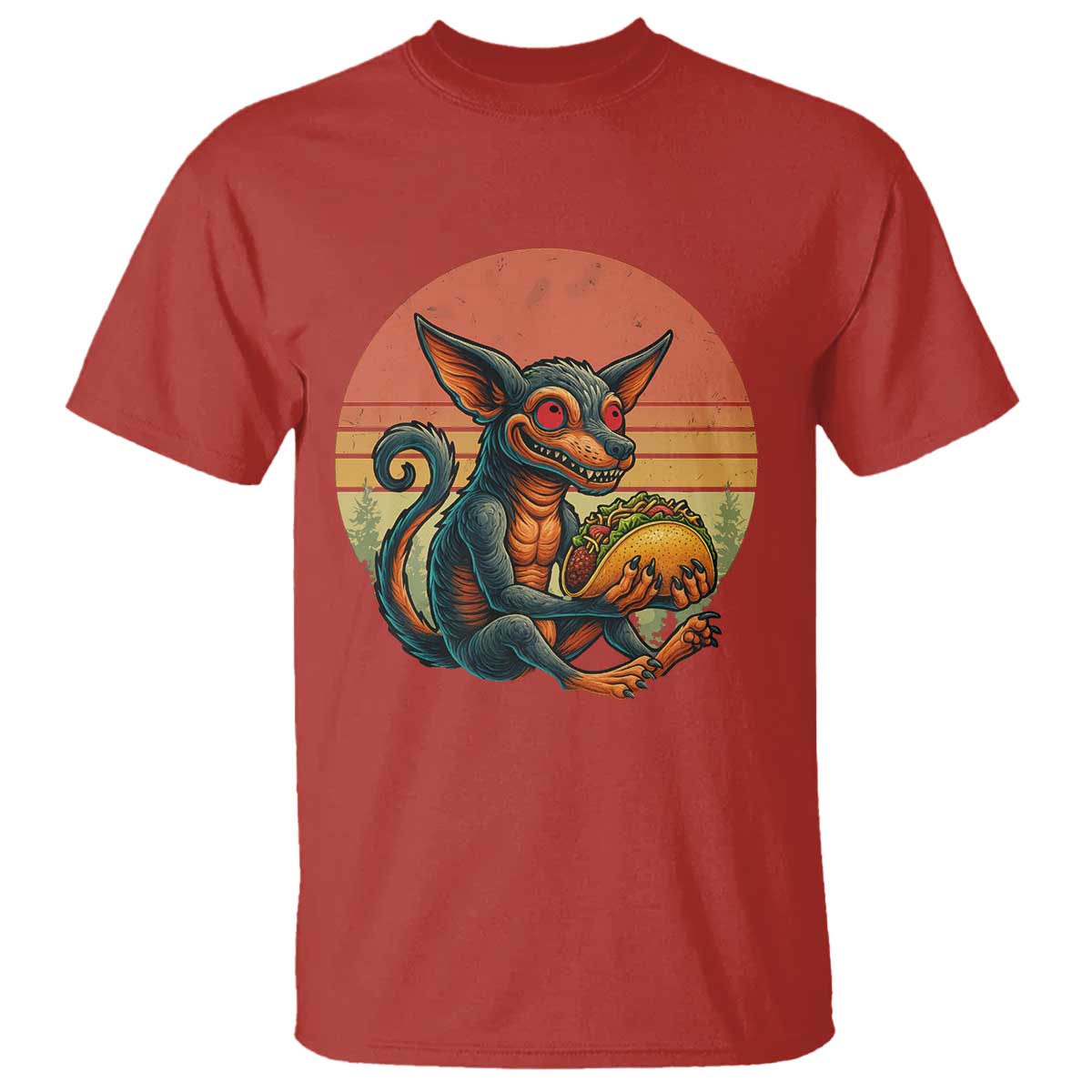 Funny Chupacabra Eat Tacos Cryptid Gift T Shirt - Wonder Print Shop