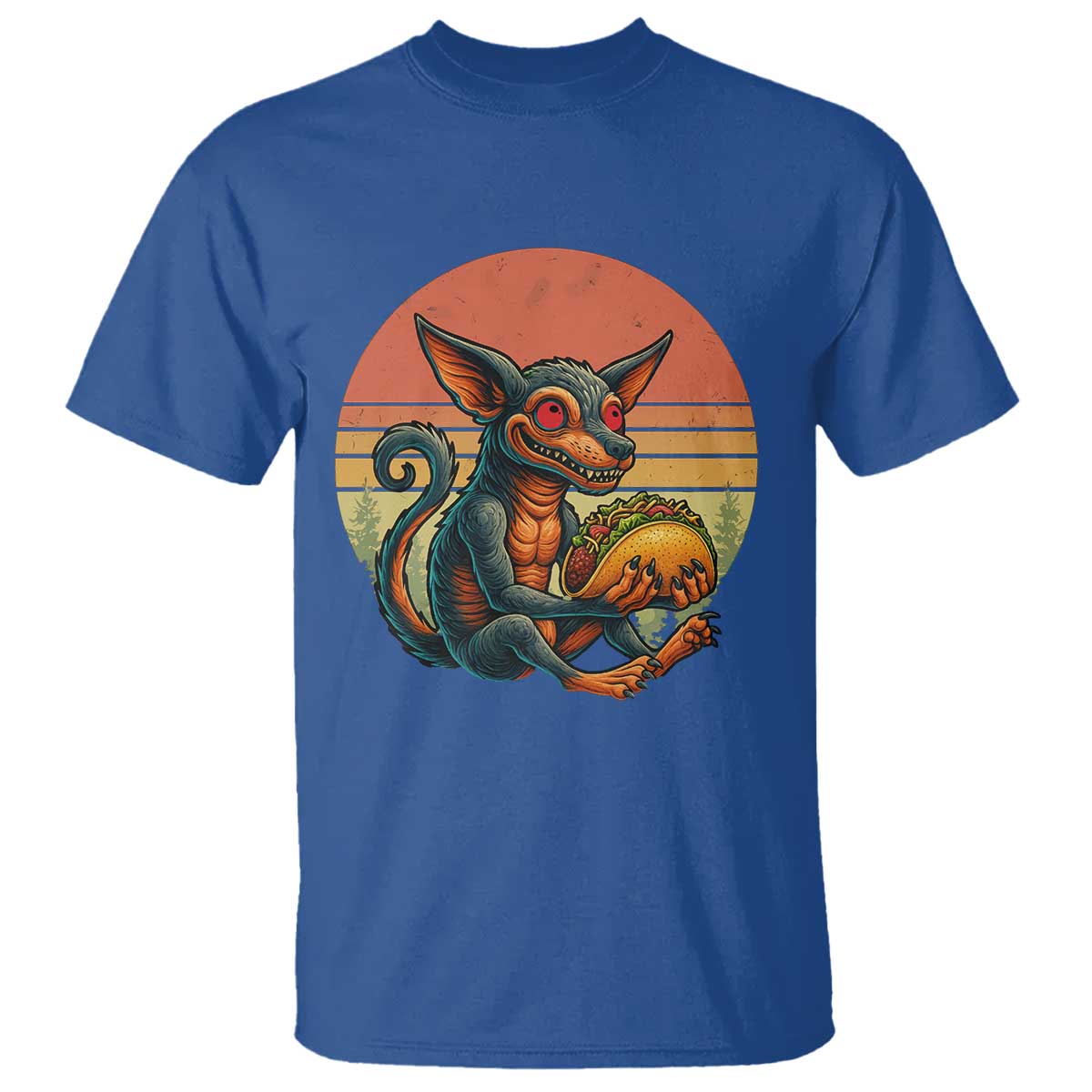 Funny Chupacabra Eat Tacos Cryptid Gift T Shirt - Wonder Print Shop