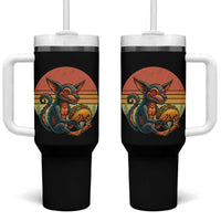 Funny Chupacabra Eat Tacos Cryptid Gift Tumbler With Handle