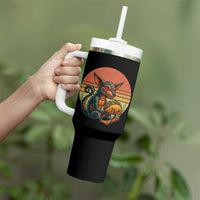 Funny Chupacabra Eat Tacos Cryptid Gift Tumbler With Handle