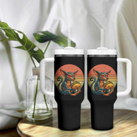 Funny Chupacabra Eat Tacos Cryptid Gift Tumbler With Handle