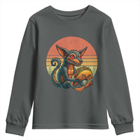 Funny Chupacabra Eat Tacos Cryptid Gift Youth Sweatshirt - Wonder Print Shop