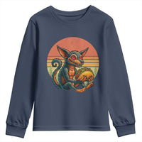 Funny Chupacabra Eat Tacos Cryptid Gift Youth Sweatshirt - Wonder Print Shop