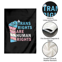 Trans Rights Are Human Rights Garden Flag Christmas LGBTQ Supporter Gift - Wonder Print Shop