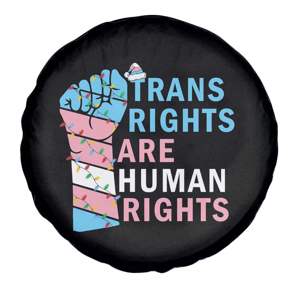 Trans Rights Are Human Rights Spare Tire Cover Christmas LGBTQ Supporter Gift - Wonder Print Shop