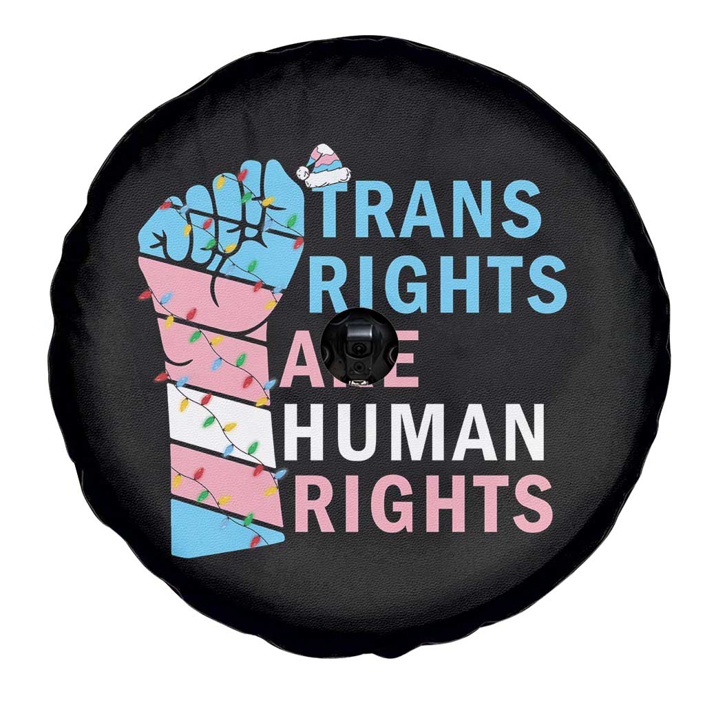 Trans Rights Are Human Rights Spare Tire Cover Christmas LGBTQ Supporter Gift - Wonder Print Shop