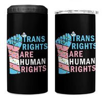 Trans Rights Are Human Rights 4 in 1 Can Cooler Tumbler Christmas LGBTQ Supporter Gift - Wonder Print Shop
