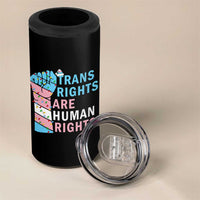 Trans Rights Are Human Rights 4 in 1 Can Cooler Tumbler Christmas LGBTQ Supporter Gift - Wonder Print Shop