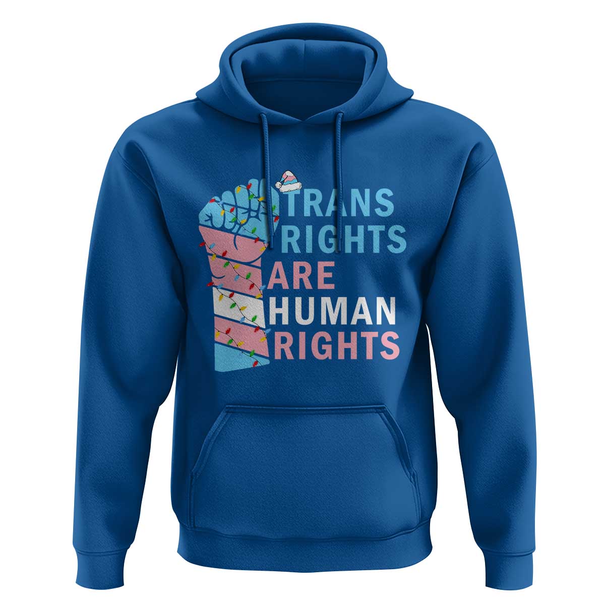 Trans Rights Are Human Rights Hoodie Christmas LGBTQ Supporter Gift - Wonder Print Shop