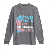Trans Rights Are Human Rights Long Sleeve Shirt Christmas LGBTQ Supporter Gift - Wonder Print Shop