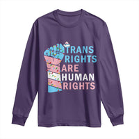 Trans Rights Are Human Rights Long Sleeve Shirt Christmas LGBTQ Supporter Gift - Wonder Print Shop