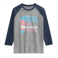 Trans Rights Are Human Rights Raglan Shirt Christmas LGBTQ Supporter Gift - Wonder Print Shop