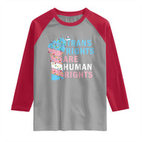 Trans Rights Are Human Rights Raglan Shirt Christmas LGBTQ Supporter Gift - Wonder Print Shop