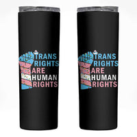 Trans Rights Are Human Rights Skinny Tumbler Christmas LGBTQ Supporter Gift - Wonder Print Shop