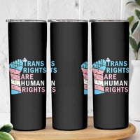 Trans Rights Are Human Rights Skinny Tumbler Christmas LGBTQ Supporter Gift - Wonder Print Shop