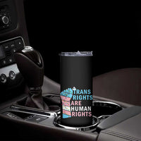 Trans Rights Are Human Rights Skinny Tumbler Christmas LGBTQ Supporter Gift - Wonder Print Shop