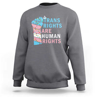 Trans Rights Are Human Rights Sweatshirt Christmas LGBTQ Supporter Gift - Wonder Print Shop