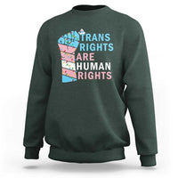Trans Rights Are Human Rights Sweatshirt Christmas LGBTQ Supporter Gift - Wonder Print Shop
