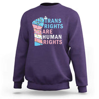 Trans Rights Are Human Rights Sweatshirt Christmas LGBTQ Supporter Gift - Wonder Print Shop
