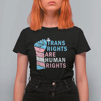 Trans Rights Are Human Rights T Shirt For Women Christmas LGBTQ Supporter Gift - Wonder Print Shop