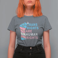 Trans Rights Are Human Rights T Shirt For Women Christmas LGBTQ Supporter Gift - Wonder Print Shop