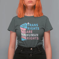 Trans Rights Are Human Rights T Shirt For Women Christmas LGBTQ Supporter Gift - Wonder Print Shop