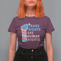 Trans Rights Are Human Rights T Shirt For Women Christmas LGBTQ Supporter Gift - Wonder Print Shop