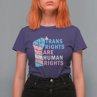 Trans Rights Are Human Rights T Shirt For Women Christmas LGBTQ Supporter Gift - Wonder Print Shop