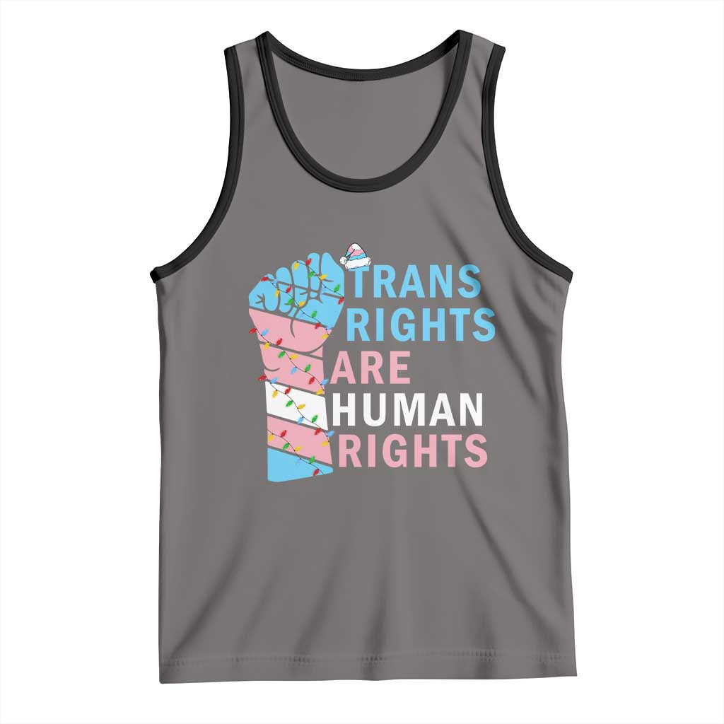 Trans Rights Are Human Rights Tank Top Christmas LGBTQ Supporter Gift - Wonder Print Shop