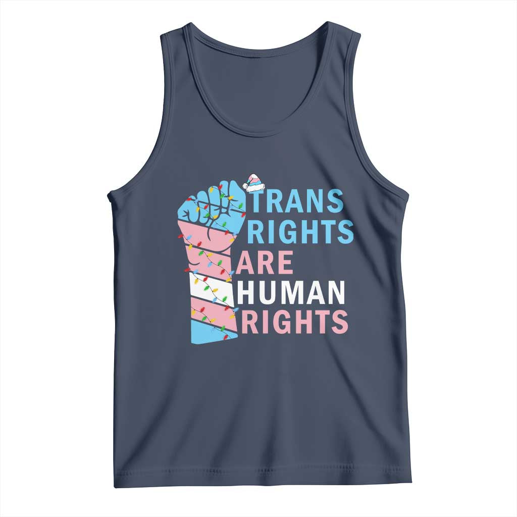 Trans Rights Are Human Rights Tank Top Christmas LGBTQ Supporter Gift - Wonder Print Shop