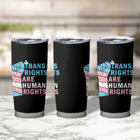 Trans Rights Are Human Rights Tumbler Cup Christmas LGBTQ Supporter Gift - Wonder Print Shop