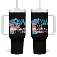 Trans Rights Are Human Rights Tumbler With Handle Christmas LGBTQ Supporter Gift - Wonder Print Shop