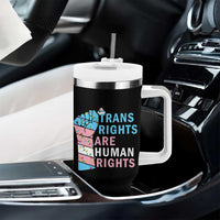 Trans Rights Are Human Rights Tumbler With Handle Christmas LGBTQ Supporter Gift - Wonder Print Shop