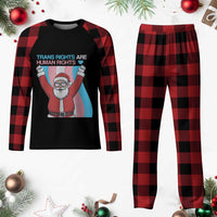 Christmas Trans Rights Are Human Rights Plaid Pajama Set LGBTQ Advocate - Wonder Print Shop