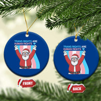 Christmas Trans Rights Are Human Rights Ceramic Ornament LGBTQ Advocate - Wonder Print Shop