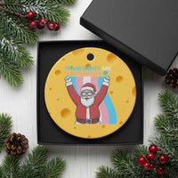 Christmas Trans Rights Are Human Rights Ceramic Ornament LGBTQ Advocate - Wonder Print Shop