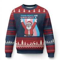 Christmas Trans Rights Are Human Rights Ugly Christmas Sweater LGBTQ Advocate - Wonder Print Shop