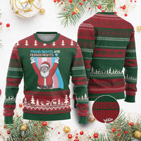 Christmas Trans Rights Are Human Rights Ugly Christmas Sweater LGBTQ Advocate - Wonder Print Shop